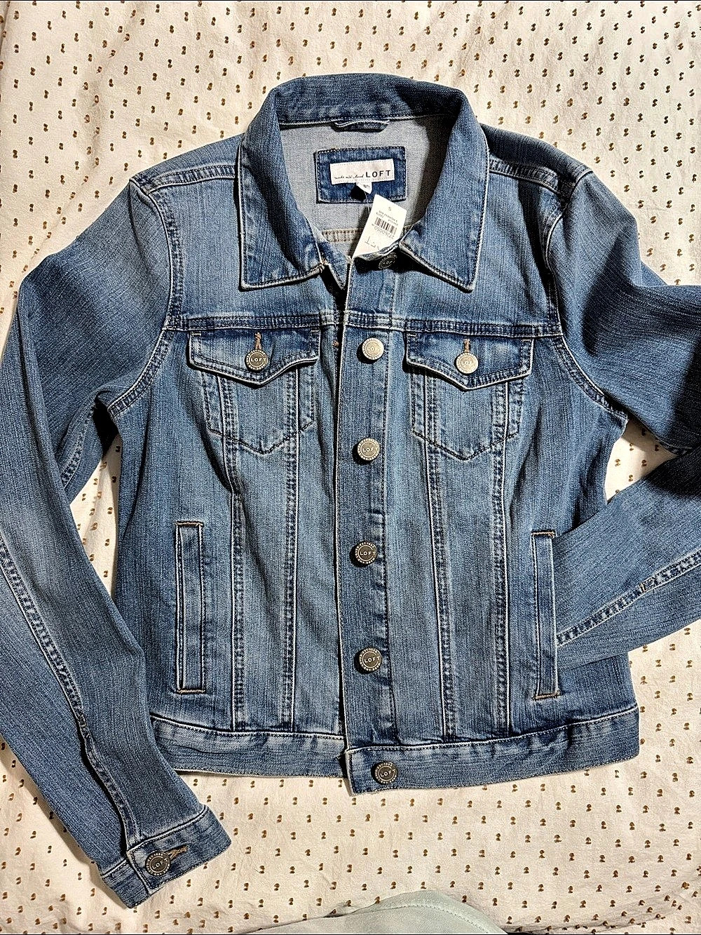 LOFT Classic Denim Jacket Blue Size Small